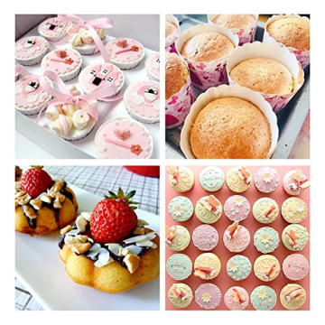 Jewoster Silicone Mini Muffin Pan Set - 24 Cups Nonstick