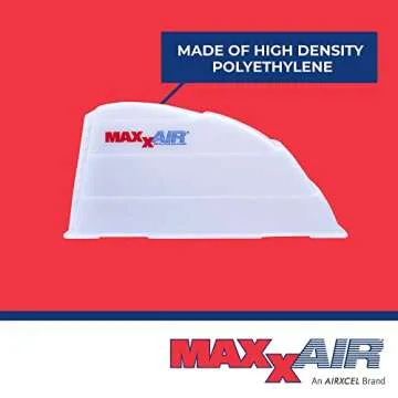 MAXXAIR Maxx I Original Vent Cover - Keep Rain Out & Let Fresh Air In; RV Roof Vent Cover, Zero-Leak Mounting System, Prevents Bugs & Leaves, Eliminates Stale Air, Smoke & Odors, White (00-933066)