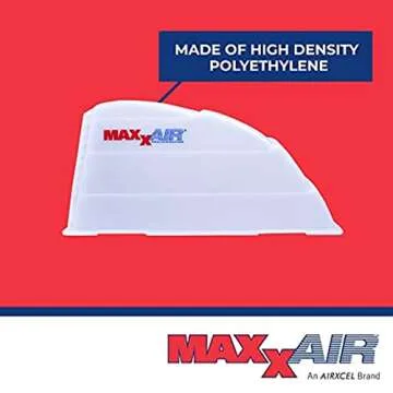MAXXAIR Maxx I Original Vent Cover - Keep Rain Out & Let Fresh Air In; RV Roof Vent Cover, Zero-Leak Mounting System, Prevents Bugs & Leaves, Eliminates Stale Air, Smoke & Odors, White (00-933066)