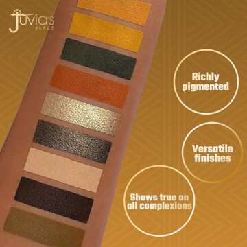 Juvia's Place Palette The Nomad - Marigold, Shimmering Honey, Deep Merlot, Shades of 9, Deep Merlot,...
