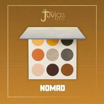 Juvia's Place Palette The Nomad - Marigold, Shimmering Honey, Deep Merlot, Shades of 9, Deep Merlot, Pigmented Makeup Palette Eye Color & Shine