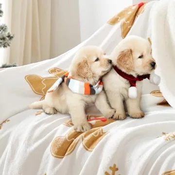 FROZZUR Christmas Blanket with Gingerbread Design 50x60