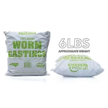 Life Cycle Organics 100% Organic Worm Castings 1 Gallon (approximatly 6lbs)