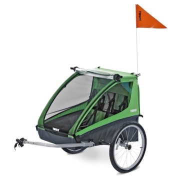 Thule Cadence 2 Seat Bicycle Trailer - Vibrant Green for Family Fun