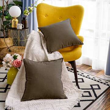 Elegant Eco-Friendly Pillow Covers - 2 Pack Decorative Cushions