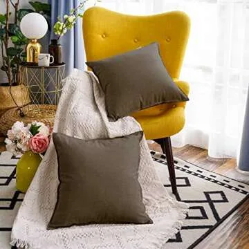 Elegant Eco-Friendly Pillow Covers - 2 Pack Decorative Cushions