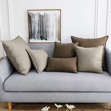 Elegant Eco-Friendly Pillow Covers - 2 Pack Decorative Cushions