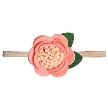 10pcs Baby Girl Nylon Headbands Floral Headbands Set - Elastic Nylon Hairbands Turban Hair Accessories for Newborns Infants Toddlers and Kids (ST10)