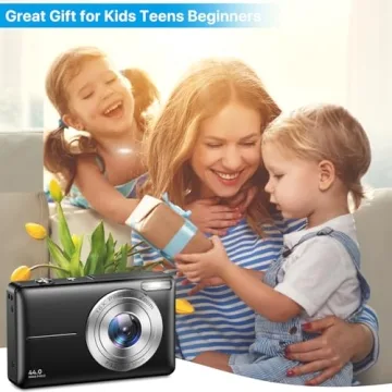 FHD 1080P Digital Camera with 32GB SD Card and Strap