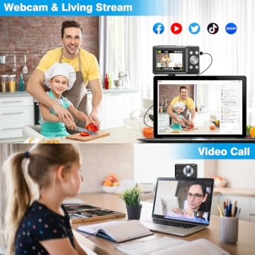 FHD 1080P Digital Camera with 32GB SD Card and Strap