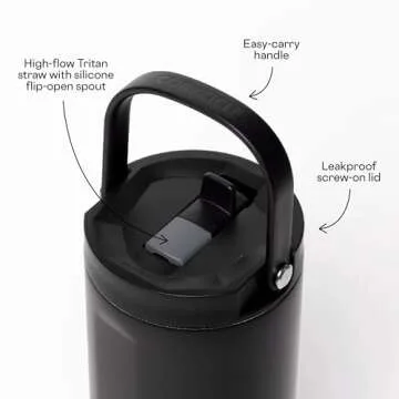 Corkcicle Go Cup XL Insulated Tumbler with Lid and Straw, Matte Black, 30 oz – Reusable Water Bottle Keeps Beverages Cold for 12hrs – Cupholder Friendly Tumbler, Leak-Proof Design