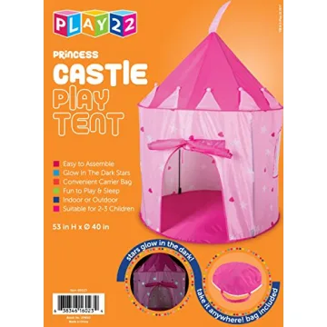 Play22 Princess Castle Tent - Pink Glow in the Dark Fun