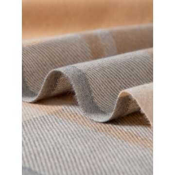 Wander Agio Women's Plaid Scarf - Cashmere Feel & Warmth