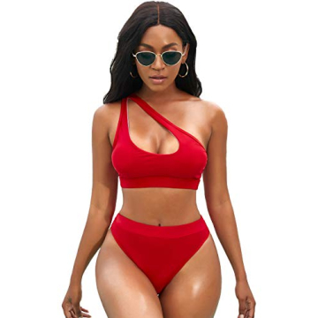 Stylish NAFLEAP One Shoulder Bikini Set for Women