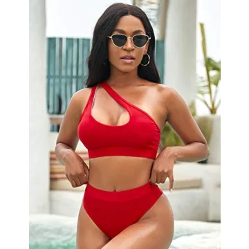 Stylish NAFLEAP One Shoulder Bikini Set for Women