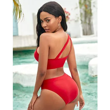 Stylish NAFLEAP One Shoulder Bikini Set for Women
