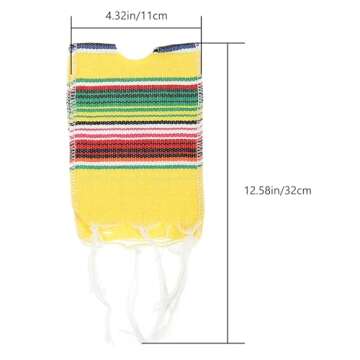 RORPOIR 5pcs Rainbow Wine Bottle Cover Mexican Party Mini Poncho Margarita Serapes Day of The Dead S...