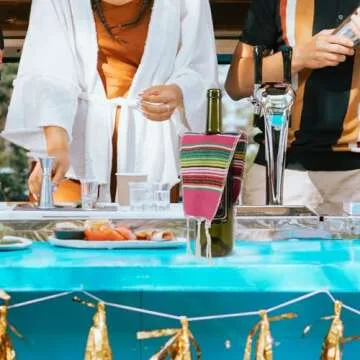 RORPOIR 5pcs Rainbow Wine Bottle Cover Mexican Party Mini Poncho Margarita Serapes Day of The Dead Serape Mexican Bottles Decoration Fiesta Beer Cover Striped Serape Bottled Cotton