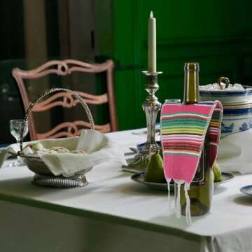 RORPOIR 5pcs Rainbow Wine Bottle Cover Mexican Party Mini Poncho Margarita Serapes Day of The Dead Serape Mexican Bottles Decoration Fiesta Beer Cover Striped Serape Bottled Cotton