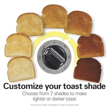 Hamilton Beach Extra Long Slot 2 Slice Toaster with Browning Control, Bagel Function, Cancel Button & Auto Shutoff, Modern Slim Design Fits Any Space, Black (22989)