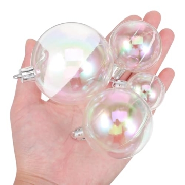 54 Pcs Iridescent Christmas Balls for Holiday Decor