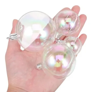 54 Pcs Iridescent Christmas Balls for Holiday Decor