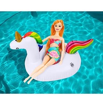 9-Piece Doll Swim Rings for Summer Fun and Pool Parties