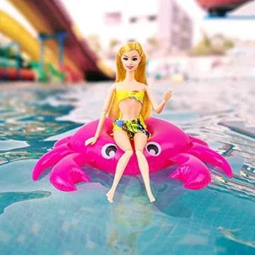 9-Piece Doll Swim Rings for Summer Fun and Pool Parties