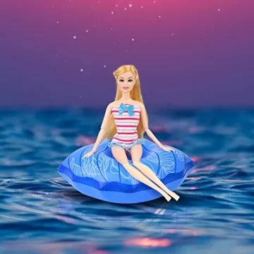 9-Piece Doll Swim Rings for Summer Fun and Pool Parties