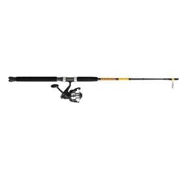 Ugly Stik Bigwater Spinning Reel and Fishing Rod Combo, Black/Red/Yellow