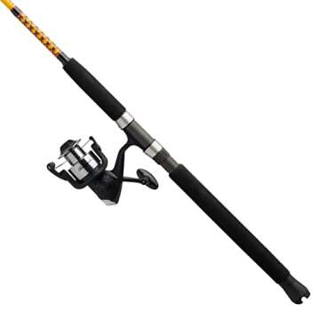 Ugly Stik Bigwater Spinning Reel and Fishing Rod Combo, Black/Red/Yellow