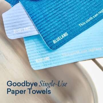 BLUELAND Cloud Cloth, 3-Pack - Reusable Paper Towel Replacement for Eco-Friendly Cleaning