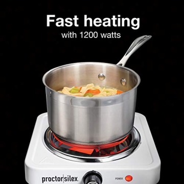 Proctor Silex 1200W Portable Electric Stove Adjustable Hot Plate
