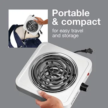 Proctor Silex 1200W Portable Electric Stove Adjustable Hot Plate