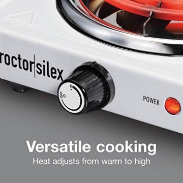 Proctor Silex 1200W Portable Electric Stove Adjustable Hot Plate