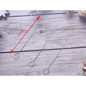 Ruwado 15 Pcs Stainless Steel Turkey Lacers for BBQ