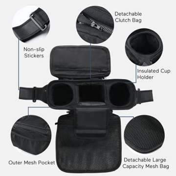 Momcozy Stroller Organizer with Insulated Cup Holders