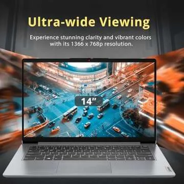 Lenovo 2022 Ideapad 1i 14" HD Laptop, Intel Celeron N4020 Processor, 4GB RAM, 64GB eMMC Flash Memory, Intel HD Graphics 500, HD Webcam, Stereo Speakers, Cloud Grey, Windows 11S, 128GB USB Card