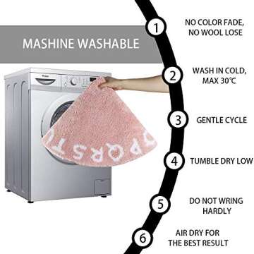 LIVEBOX ABC Kids Play Mat, Alphabet 3ft Round Area Rugs Soft Plush Educational Learning & Game Baby Girls Crawling Mat Non-Slip Tufted Throw Carpet for Nursery Decor Bedroom Best Shower Gift(Pink)