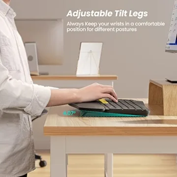 Nulea Wireless Ergonomic Keyboard with Backlight and USB-C