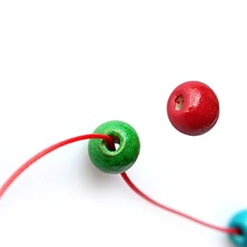 Assorted Color Wooden Beads for DIY Crafts - 500 PCS