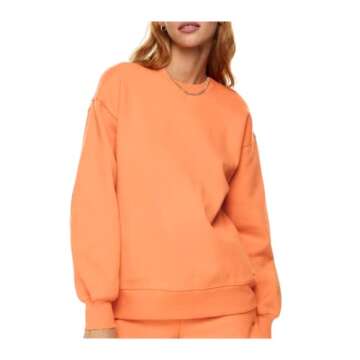 Sunday Waves Women's Fleece Crewneck Sweatshirt Soft Oversized