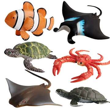 14 PCS Educational Sea Animal Figures for Kids
