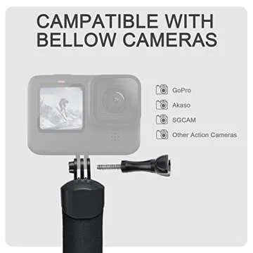 FitStill Waterproof Monopod Floating Hand Grip for Go Pro Hero 13/12/11/10/9/8/7/6/5/4/3 Session DJI Osmo and Other Action 5 Pro/4/3 Action Camera Snorkeling Underwater Diving Pole Stick