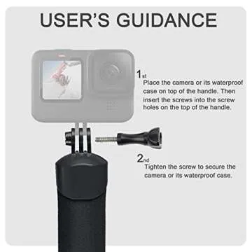 FitStill Waterproof Monopod Floating Hand Grip for Go Pro Hero 13/12/11/10/9/8/7/6/5/4/3 Session DJI Osmo and Other Action 5 Pro/4/3 Action Camera Snorkeling Underwater Diving Pole Stick