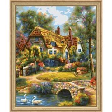 Schipper Old English Cottage Kit & Frame Paint-by-Number Kit