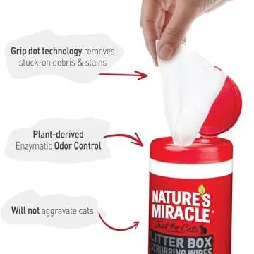 Nature's Miracle Litter Box Scrubbing Wipes - 30 Count