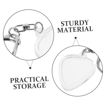 Guitar Pick Holder Heart Shaped Keychain for Musicians