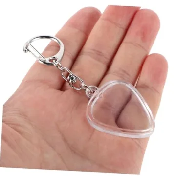 Guitar Pick Holder Heart Shaped Keychain for Musicians