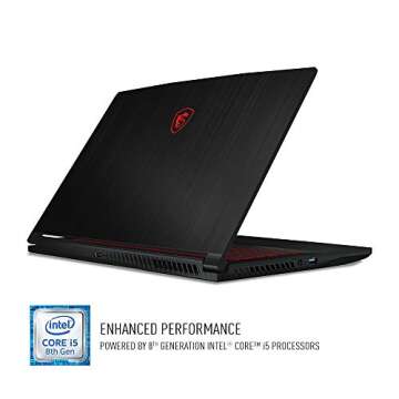 MSI GF63 Thin 8SC-030 15.6" Gaming Laptop, Thin Bezel, Intel Core i5-8300H, NVIDIA GeForce GTX1650, ...